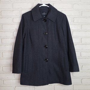 London Fog Wool Blend Overcoat Large